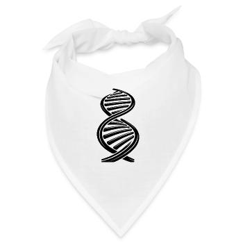 DNA-Strang Nukleotiden Kette zwei Einzelsträngen - Bandana - Weiß - Vorne