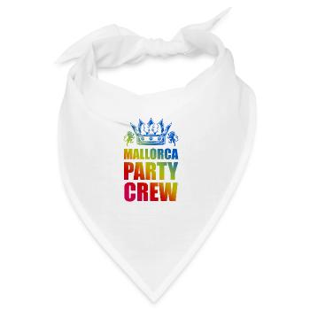 Mallorca Party Crew Spruch - Bandana - Weiß - Vorne