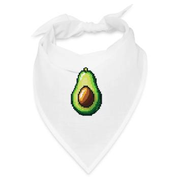 Avokado Pixel Gamer - Bandana - Weiß - Vorne