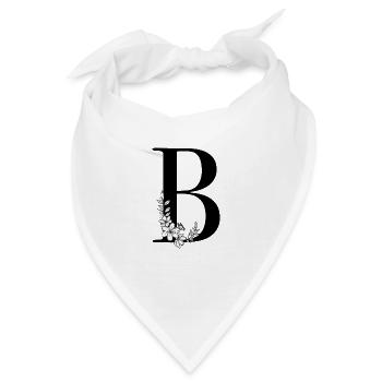 Buchstabe B - Bandana - Weiß - Vorne