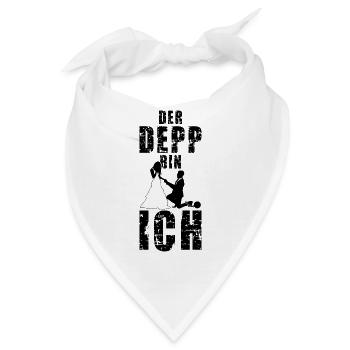 DER DEPP BIN ICH JGA MÄNNER JUNGGESELLENABSCHIED - Bandana - Weiß - Vorne