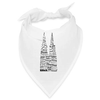 Kölner Dom Köln Design - Bandana - Weiß - Vorne
