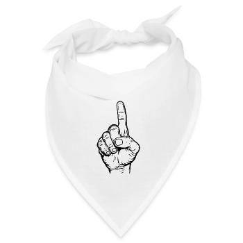 Zeigefinger - Bandana - Weiß - Vorne