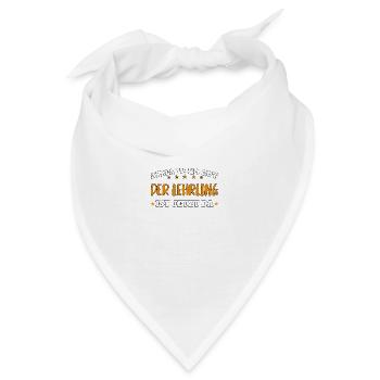 Alles wird gut, der Lehrling ist jetzt da! - Bandana - Weiß - Vorne
