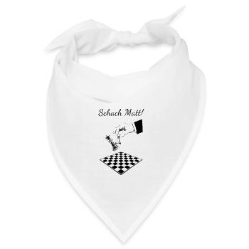 Schach Matt! Schach, Spiel, Brettspiel, Figuren - Bandana - Weiß - Vorne