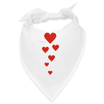 love liebe herz herzen - Bandana - Weiß - Vorne