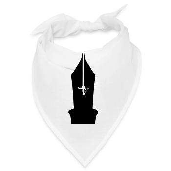 Schriftsteller Feder - Bandana - Weiß - Vorne