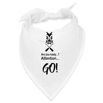 Drachenboot Start Ziel Attention Go 1c - Bandana - Weiß - Vorne