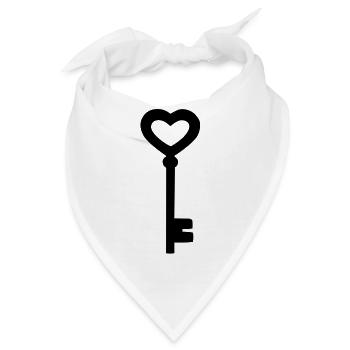 Schlüssel - Bandana - Weiß - Vorne