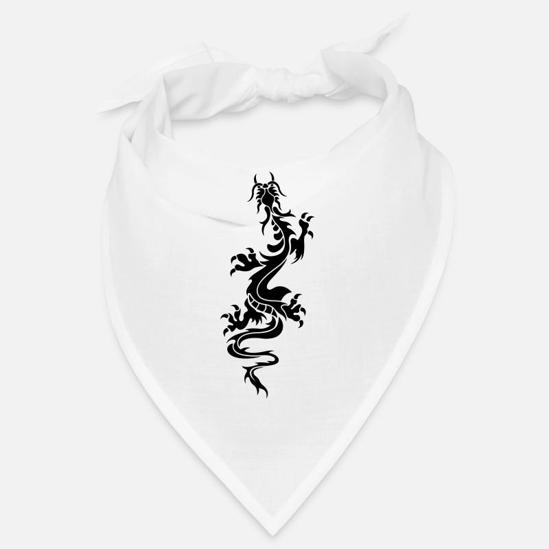 chinese dragon tribal - Bandana - Weiß