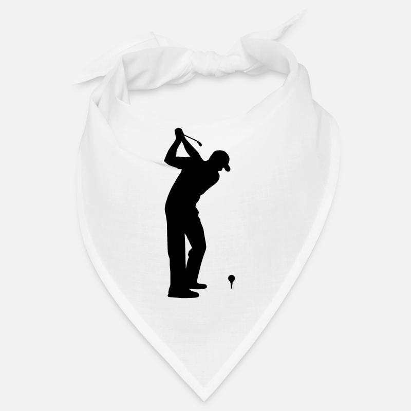 Golf Golfer Golfer Terrain de golf - Bandana - blanc