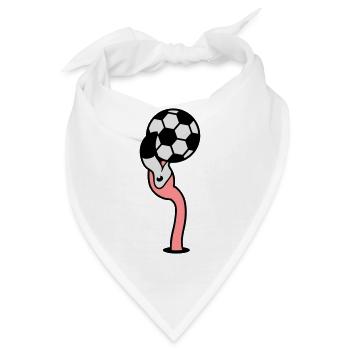 loch boden fussball verein spielen ball kicker lac - Bandana - Weiß - Vorne