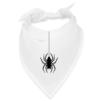 abseilen faden spinnennetz spinne logo design ekel - Bandana - Weiß - Vorne