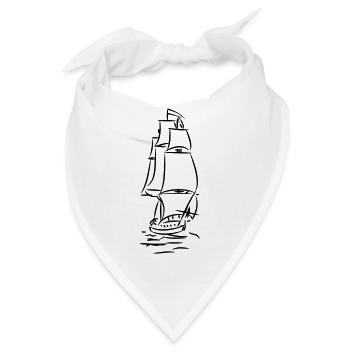 schiff - Bandana - Weiß - Vorne