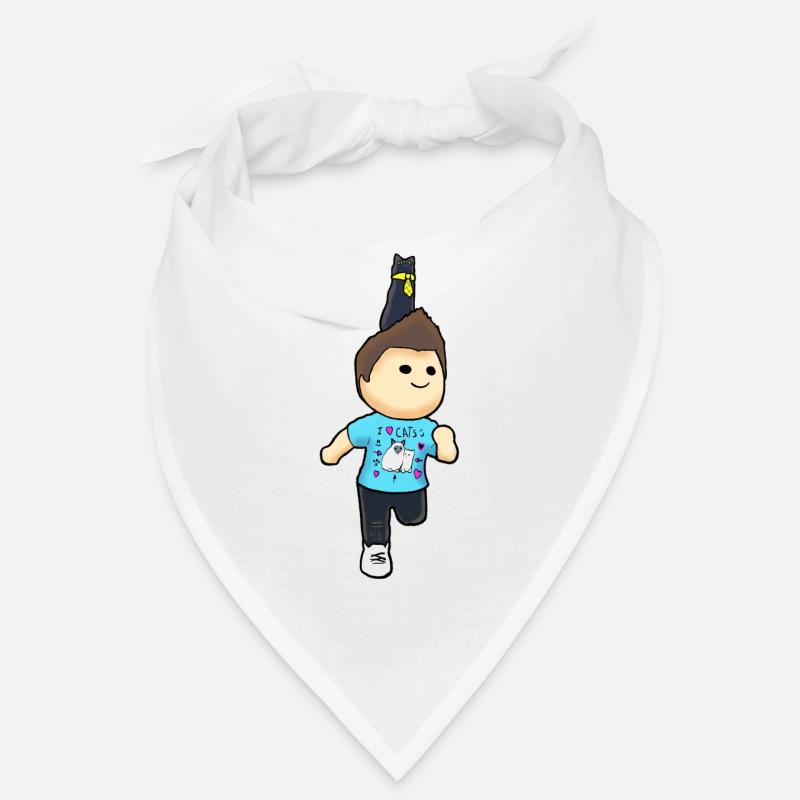 Dessin animé mignon Denis et chat Bandana