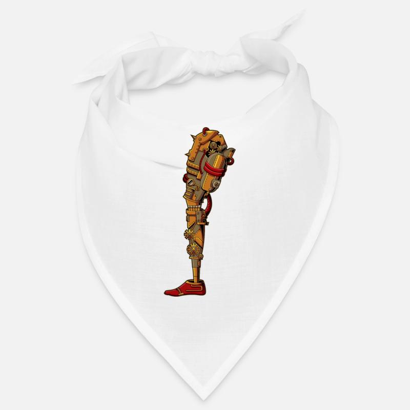 Prothèse Steampunk - Bandana - blanc