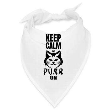 RUHE BEWAHREN UND SCHNURREN - Bandana - Weiß - Vorne