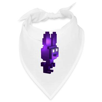 Der Traum eines stillen Spielers: Cubic Purple Bunny Violet - Bandana - Weiß - Vorne
