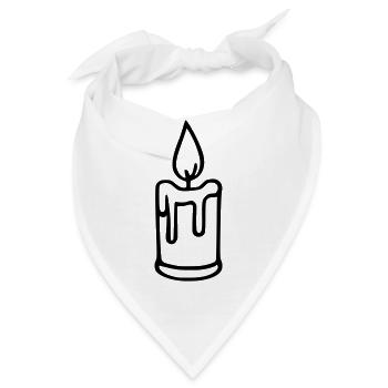 Kerze - Bandana - Weiß - Vorne