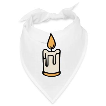 Kerze - Bandana - Weiß - Vorne