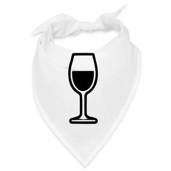 Einfaches Trinkglas - Bandana - Weiß - Vorne