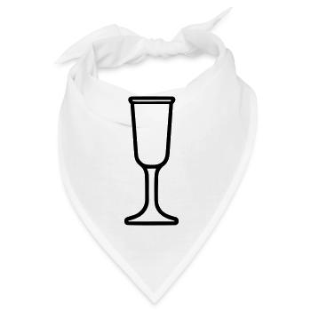 Einfaches Trinkglas - Bandana - Weiß - Vorne