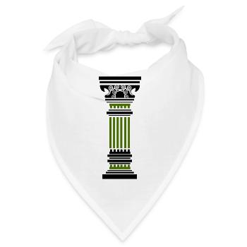 antike säule - Bandana - Weiß - Vorne