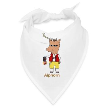 Alphorn - Bandana - Weiß - Vorne
