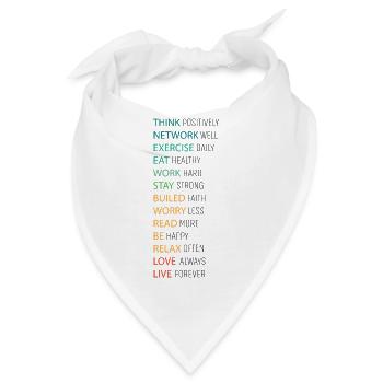 POSITIV DENKEN - Bandana - Weiß - Vorne