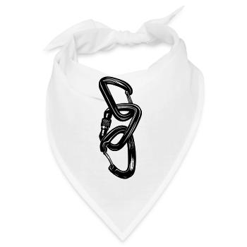3 Karabiner – Klettern verbindet - Bandana - Weiß - Vorne