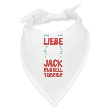 Liebe Jack Russell Terrier - Bandana - Weiß - Vorne