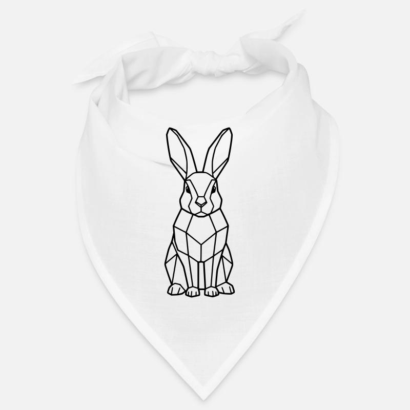Contour géométrique Bunny Low Poly Bandana