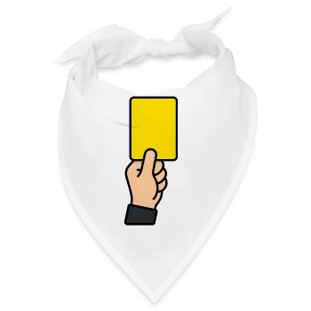 Gelbe Karte Schiedsrichter Fussball Spruch Shirt - Bandana - Weiß - Vorne