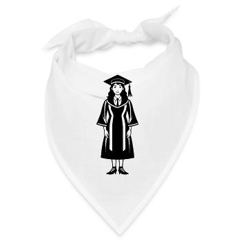 Abschlussmädchen - Bandana - Weiß - Vorne