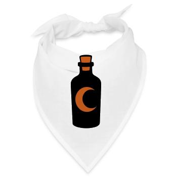 Halbmond Zaubertrank Flasche - Bandana - Weiß - Vorne
