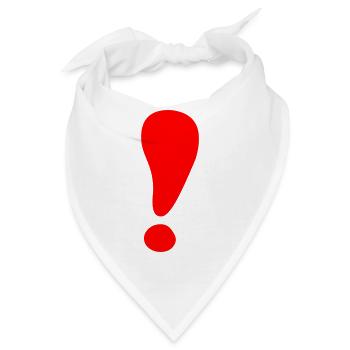 Ausrufezeichen - Bandana - Weiß - Vorne