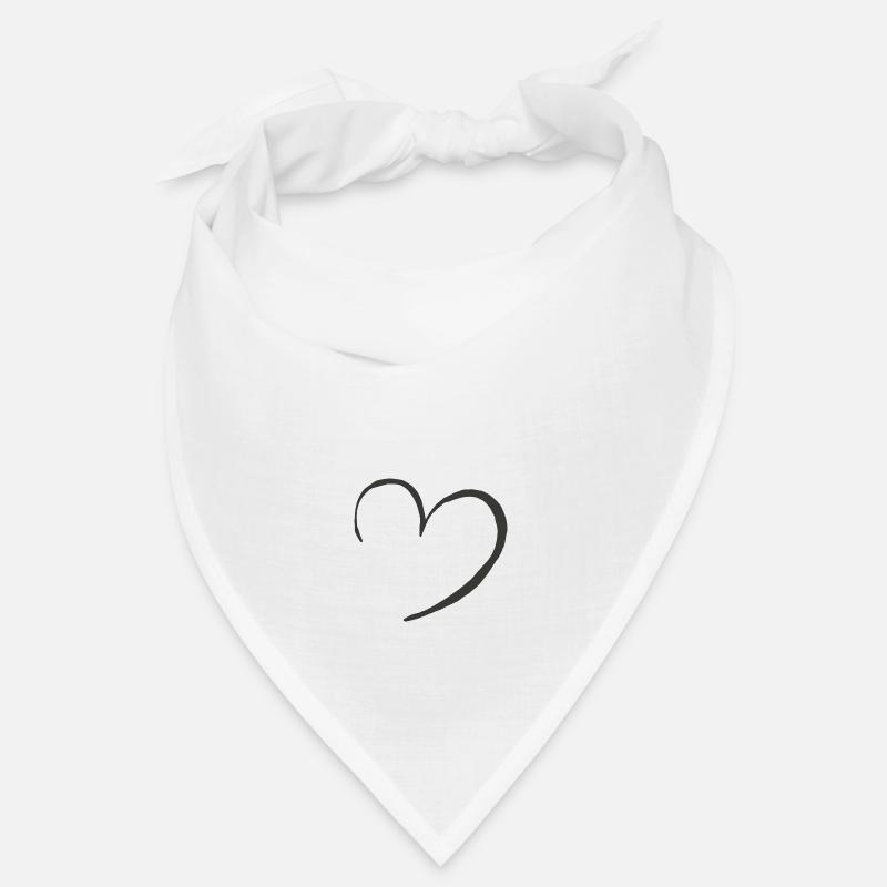 Herz - Bandana - Weiß