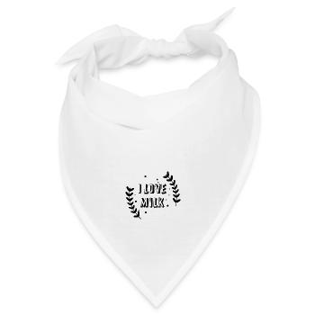 Ich liebe Milch - Bandana - Weiß - Vorne