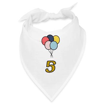 5. JUBILÄUM. 5 JAHRE. 5-JÄHRIGES JUBILÄUM - Bandana - Weiß - Vorne