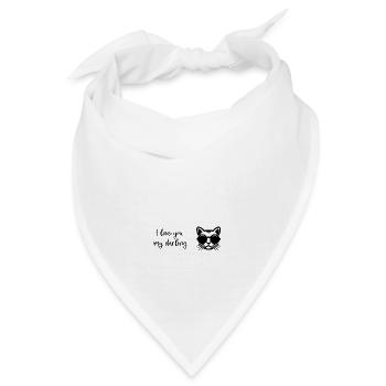 I love you my darling - Bandana - Weiß - Vorne