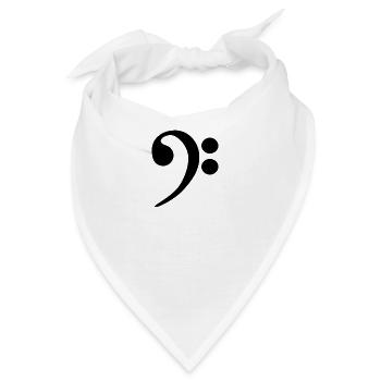basscle f Bassschlüssel - Ibanez E-Bass - Bandana - Weiß - Vorne