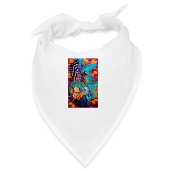 Unique Butterfly Face - Bandana - Weiß - Vorne