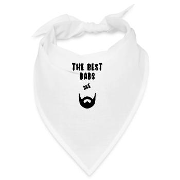 Die besten Väter sind bärtig - Bandana - Weiß - Vorne