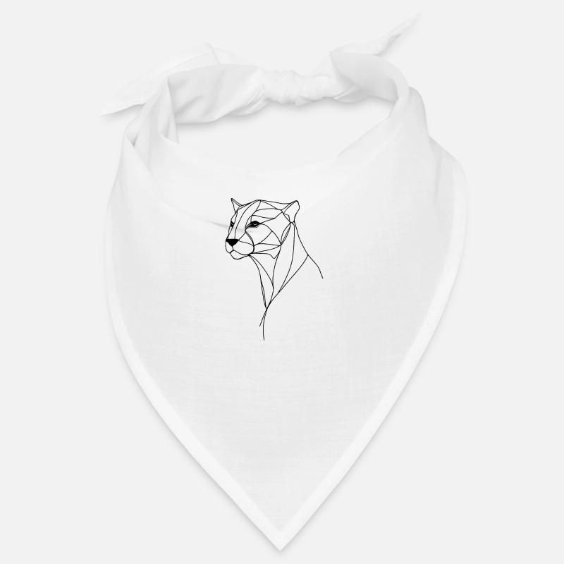 Panther feine Linienkunst Bandana