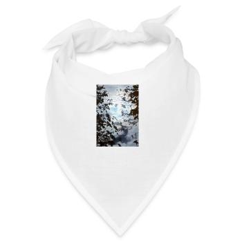 Äste vor Mondlicht - Bandana - Weiß - Vorne