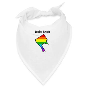 Venice Beach L.A. Regenbogen - Bandana - Weiß - Vorne