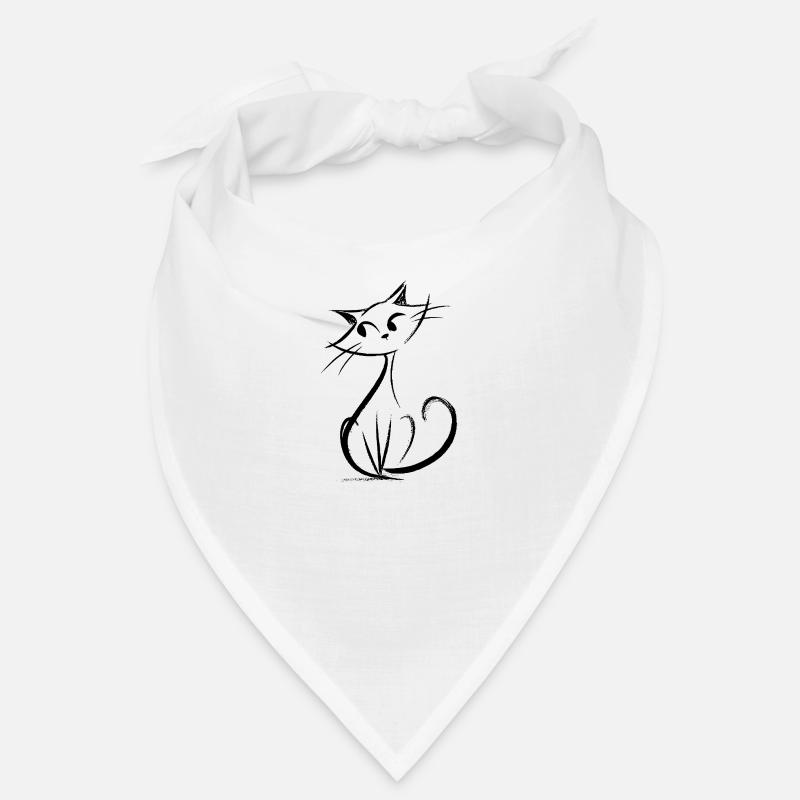 Dessin de chat mignon Bandana