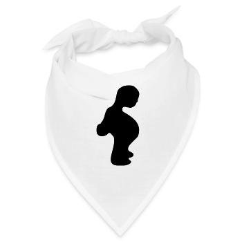 Männchen - Bandana - Weiß - Vorne