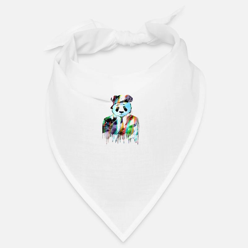panda,panda bear,colorful,graffiti,painting,suit Bandana