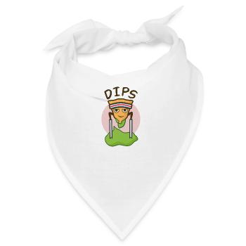 Nacho Doing Dips, Nacho Dip lustiges Wortspiel - Bandana - Weiß - Vorne